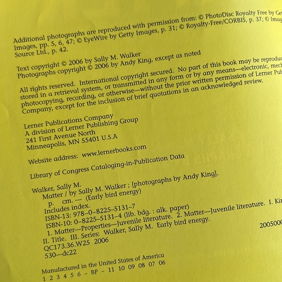 Science Books For Kids MATTER Science Math Classroom Early Bird Energy Set of 4 - Picture 11 of 13